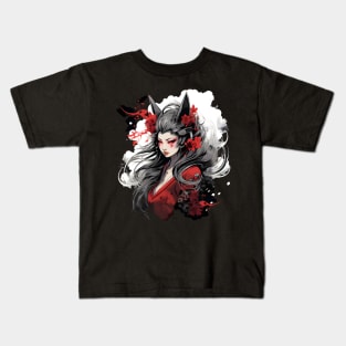 kitsune girl Kids T-Shirt